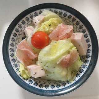 生ハムとチキンのサラダ